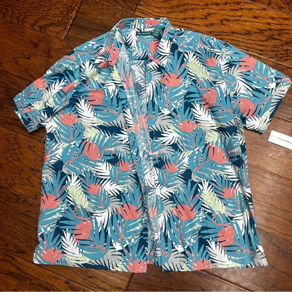 Cubavera Blue Casual Button Down Shirt - Picture 1 of 6